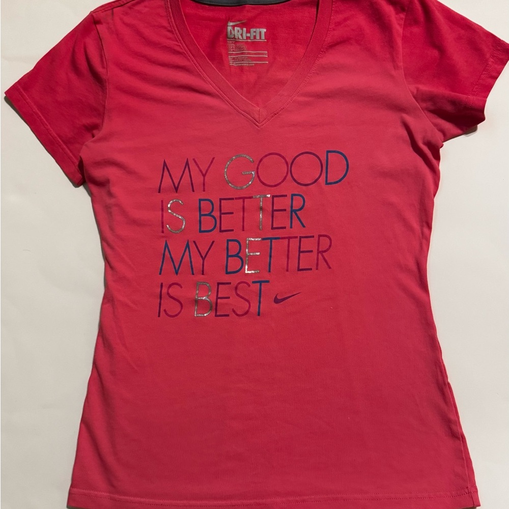 Nike Pink Dri-Fitted Graphic Short Sleeve Tee
